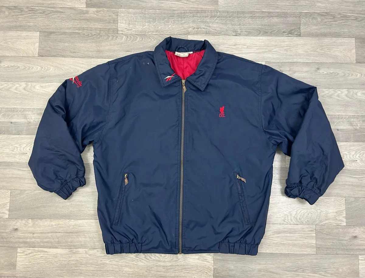 Vintage 90s Reebok Liverpool Bomber Jacket Men L - Image 1