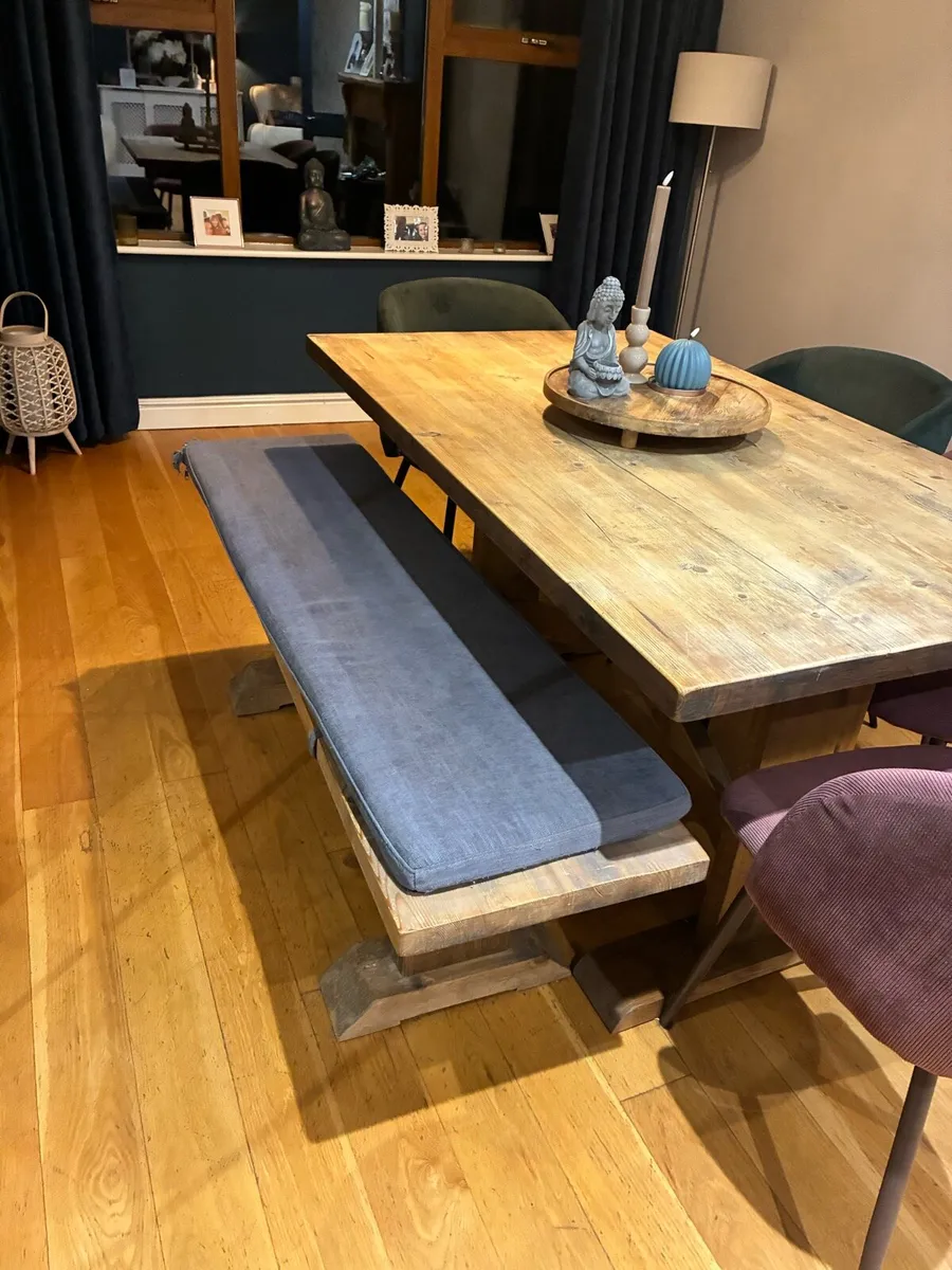 Dinning table and bench - Image 1