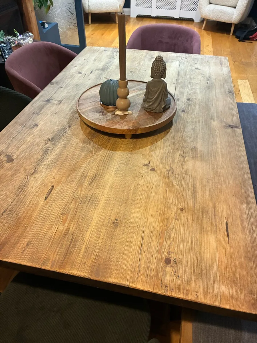 Dinning table and bench - Image 3