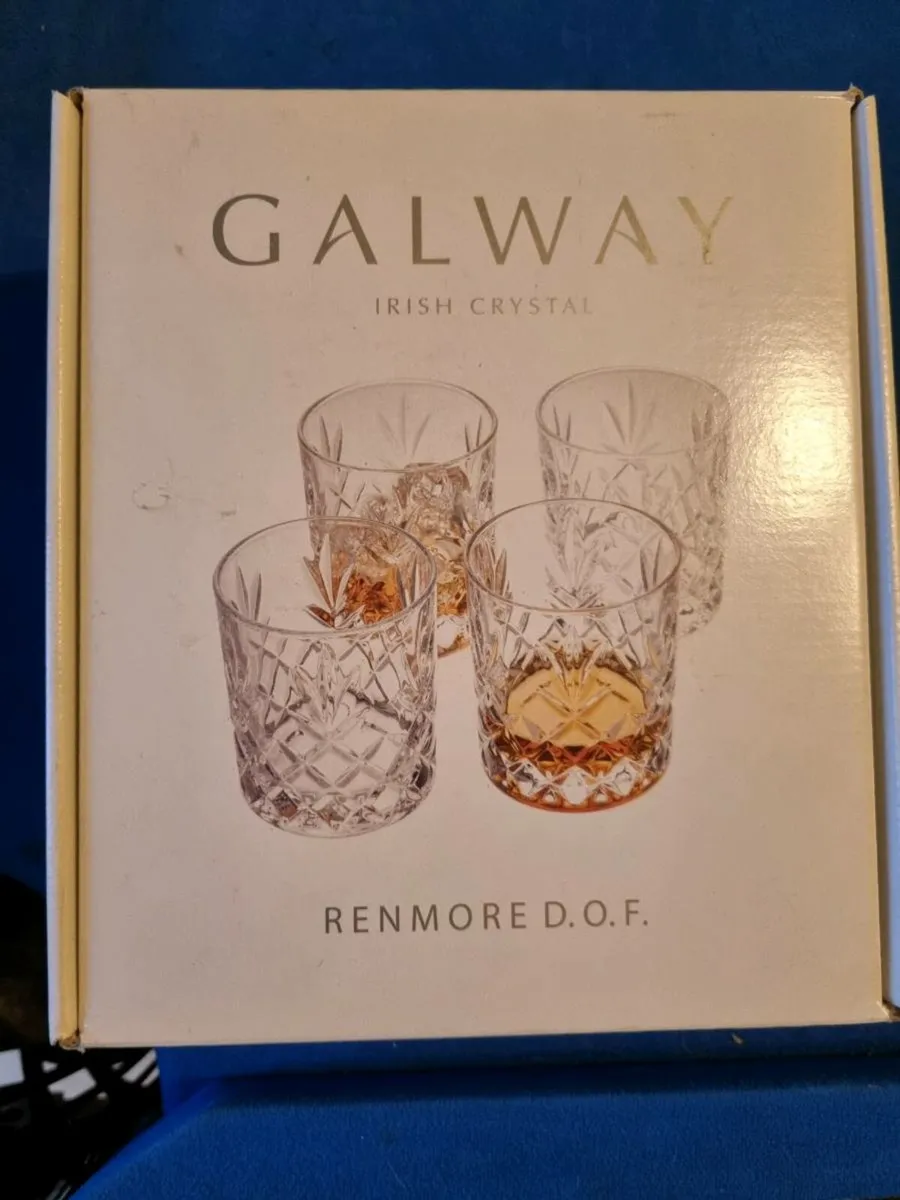Galway Crystal 4 Irish Crystal Glasses - Image 1