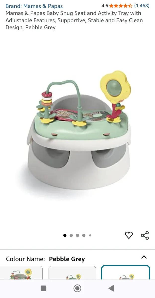 Mamas & Papas Baby Snug Seat & Activity Tray