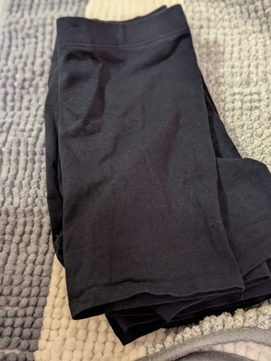 Short sleeve next blouses and navy shorts for under pinafore - Image 2