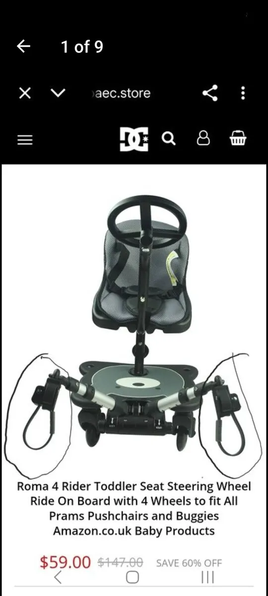 BuggyBoard toddler seat - Image 2