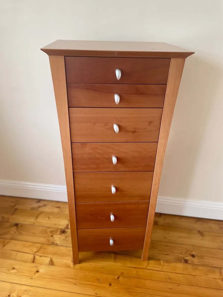 Cherry tallboy chest of drawers - Image 1