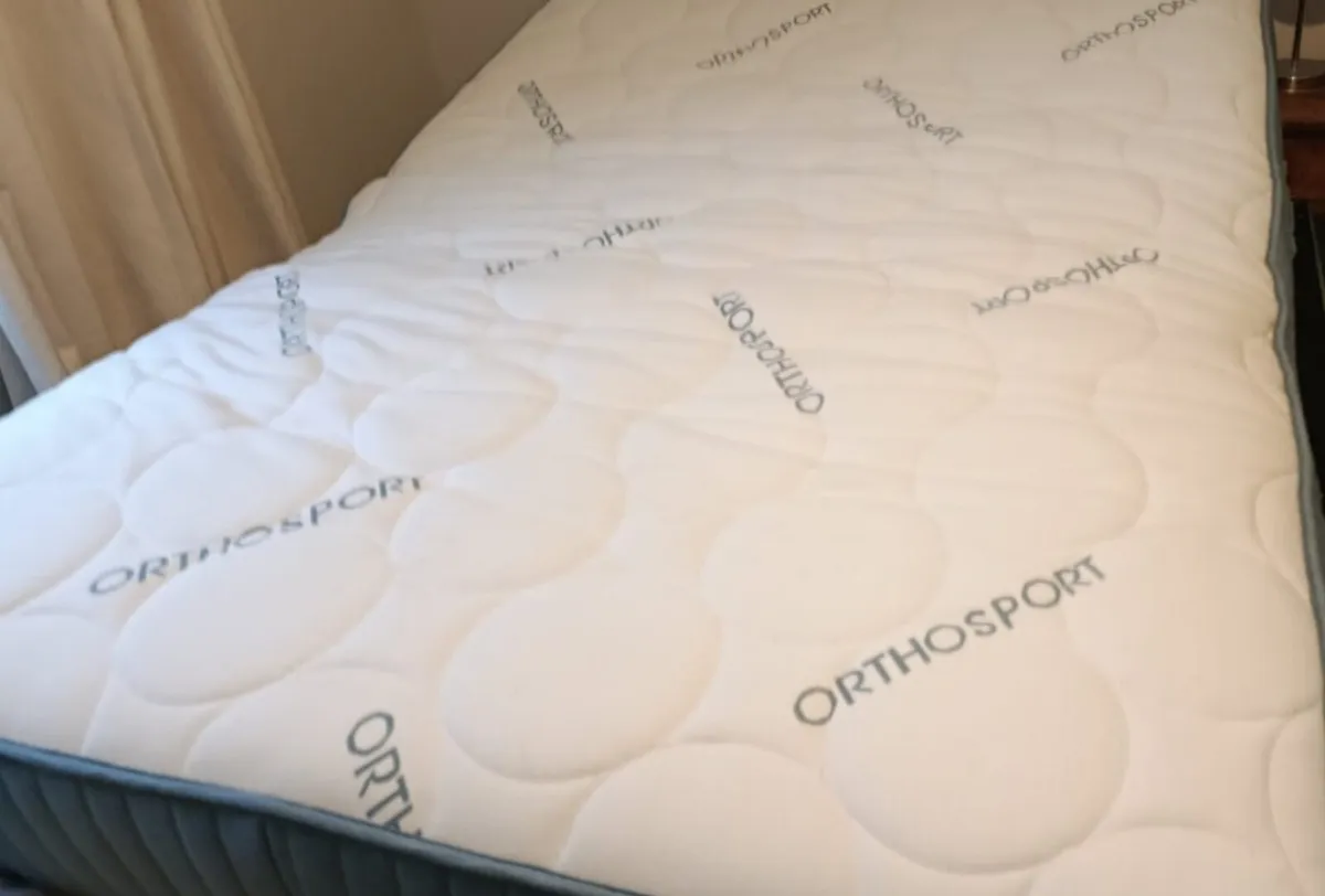 Double bed frame + Orthosport mattress 4ft 6in - Image 4