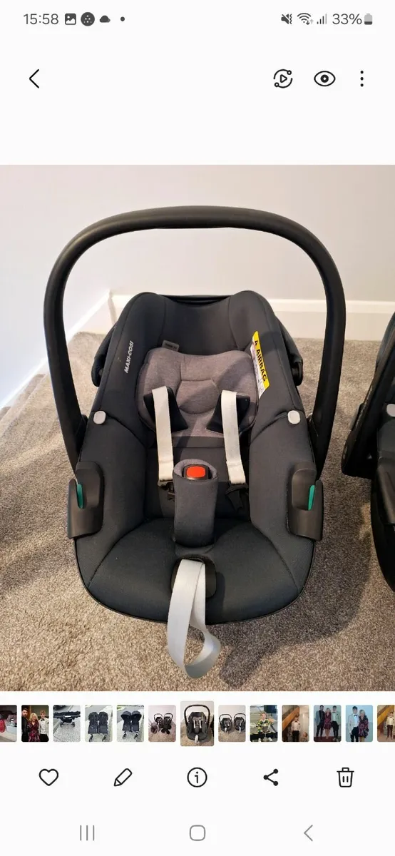 Maxi Cosi pebble car seat x 2 - Image 2