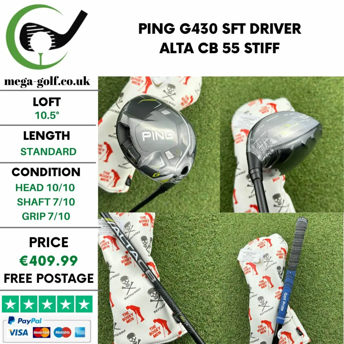 Ping G430 SFT Driver / 10.5° / Alta Cb 55 Stiff - Image 1