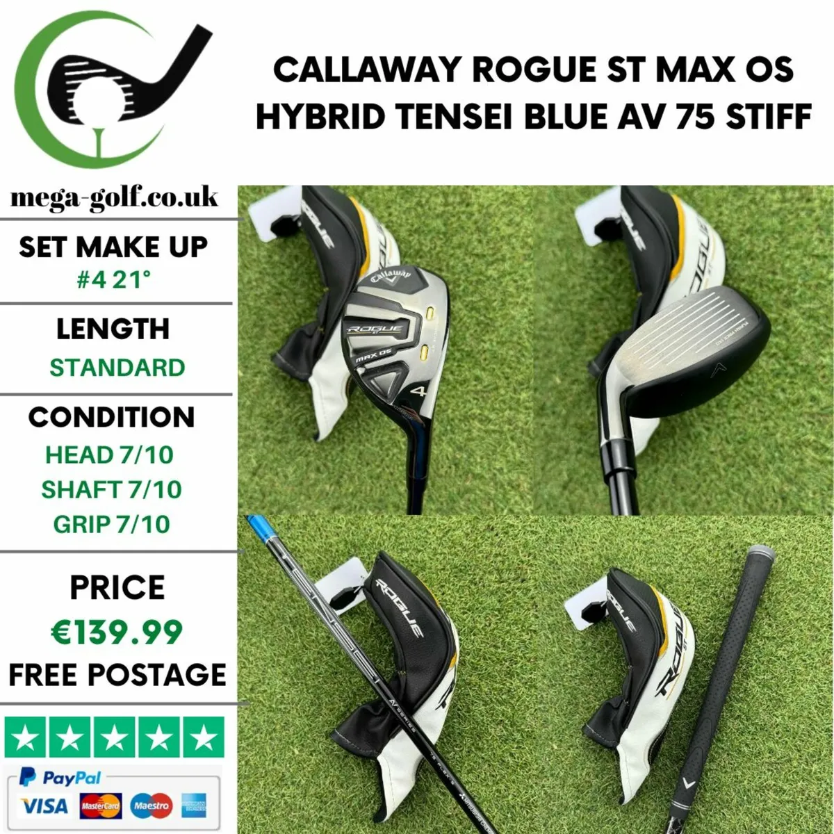Callaway Rogue St Max Os Hybrid / #4 21° / Stiff - Image 1