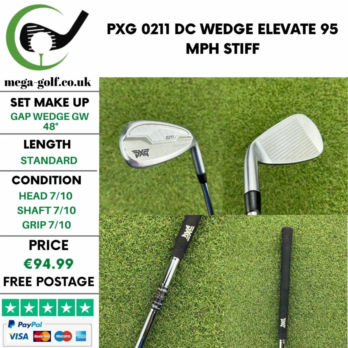 Pxg 0211 DC Wedge Gw 48° / Elevate 95 Mph Stiff - Image 1