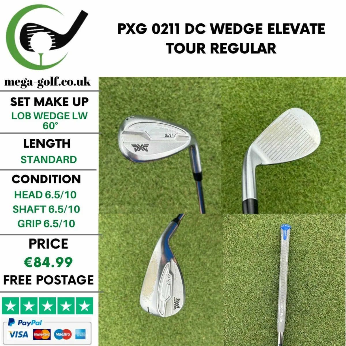 Pxg 0211 DC Wedge Lw 60° / Elevate Tour Regular - Image 1