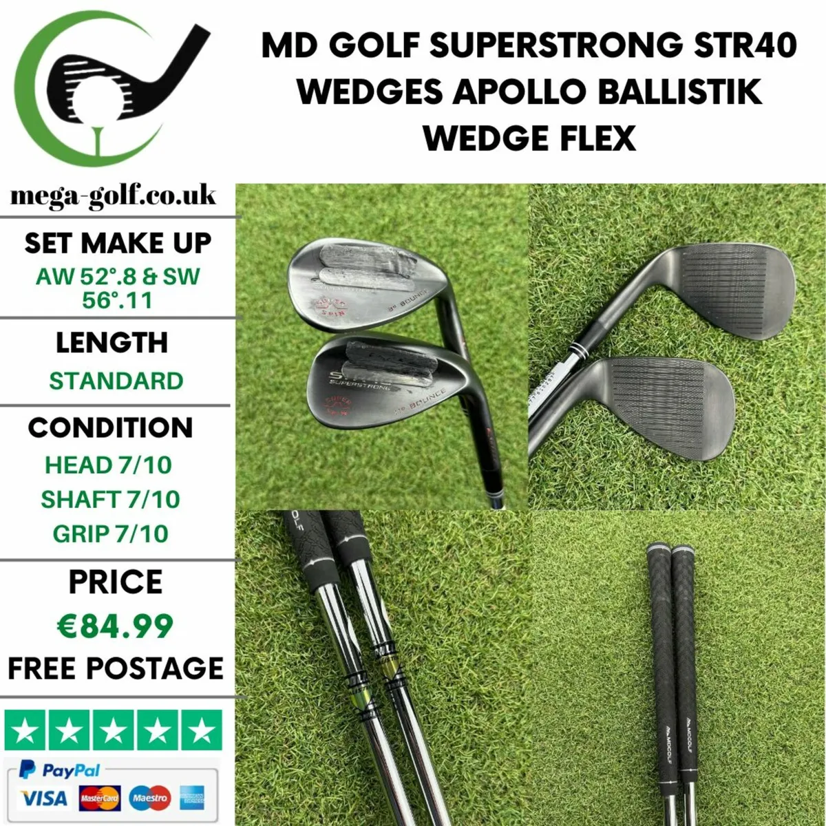 MD Golf Superstrong Str40 Wedges Aw 52° & Sw 56° - Image 1