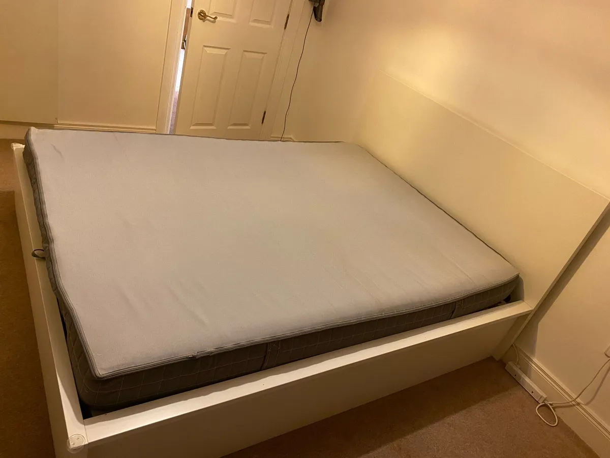 White King Size Bed with storage, IKEA - Image 3