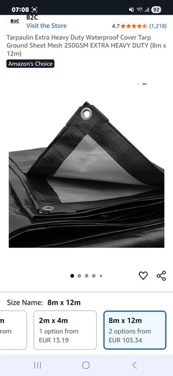 Heavy duty tarpaulin - Image 1