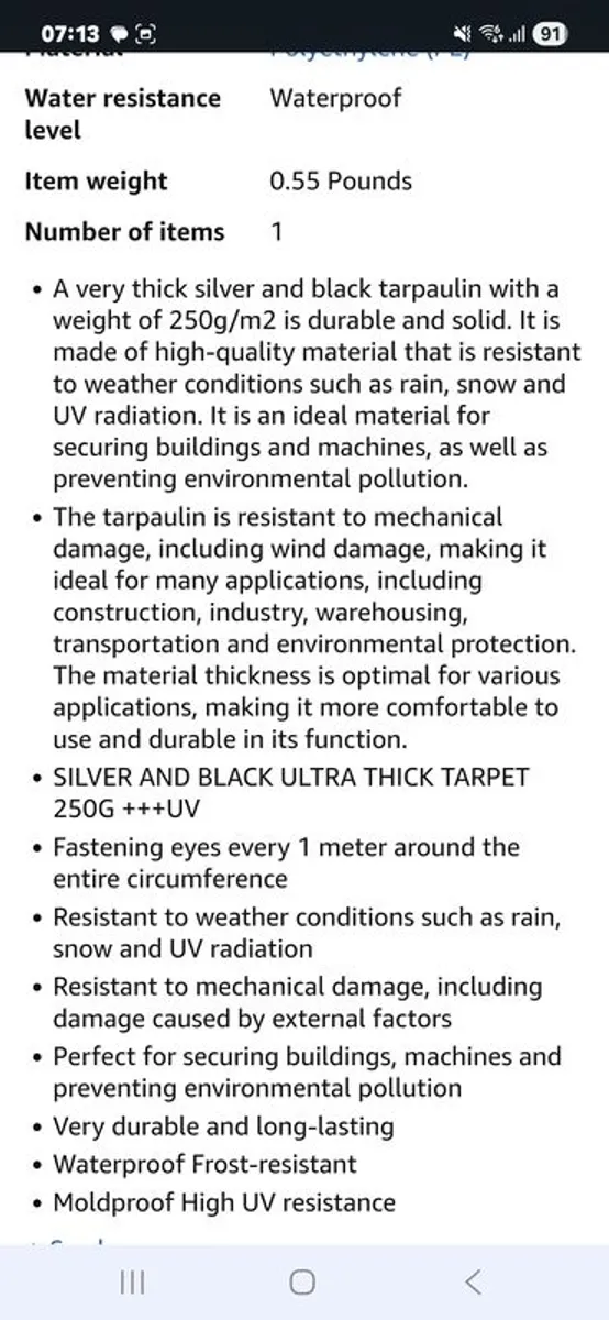 Heavy duty tarpaulin - Image 2
