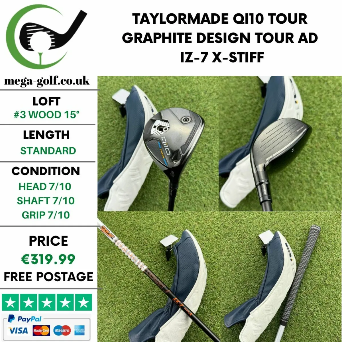 Taylormade Qi10 Tour #3 Wood 15° / X-Stiff - Image 1