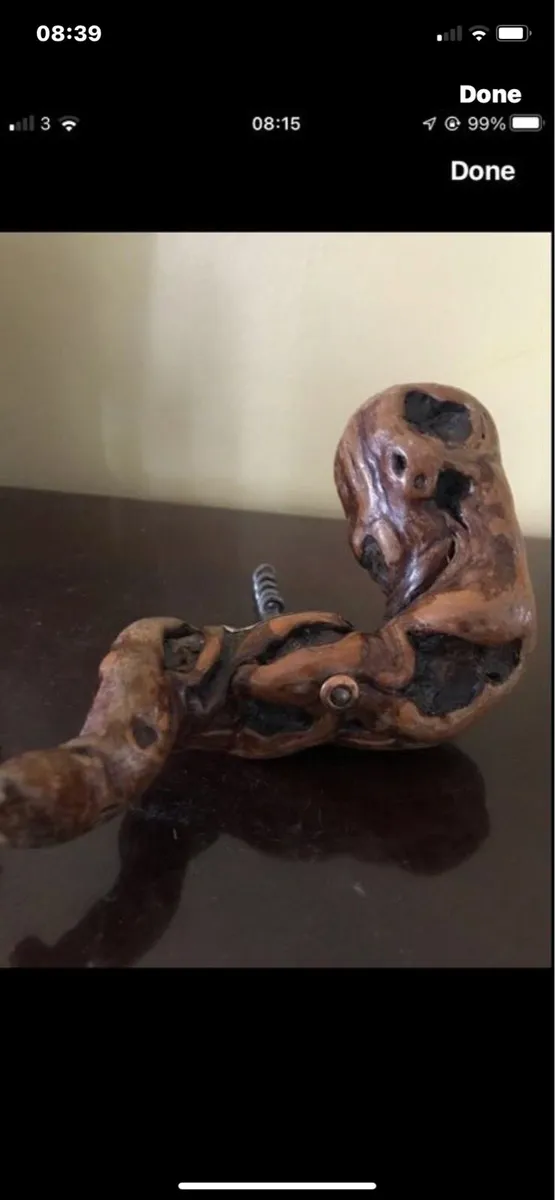 Vintage Twisted Timber Corkscrew - Image 1