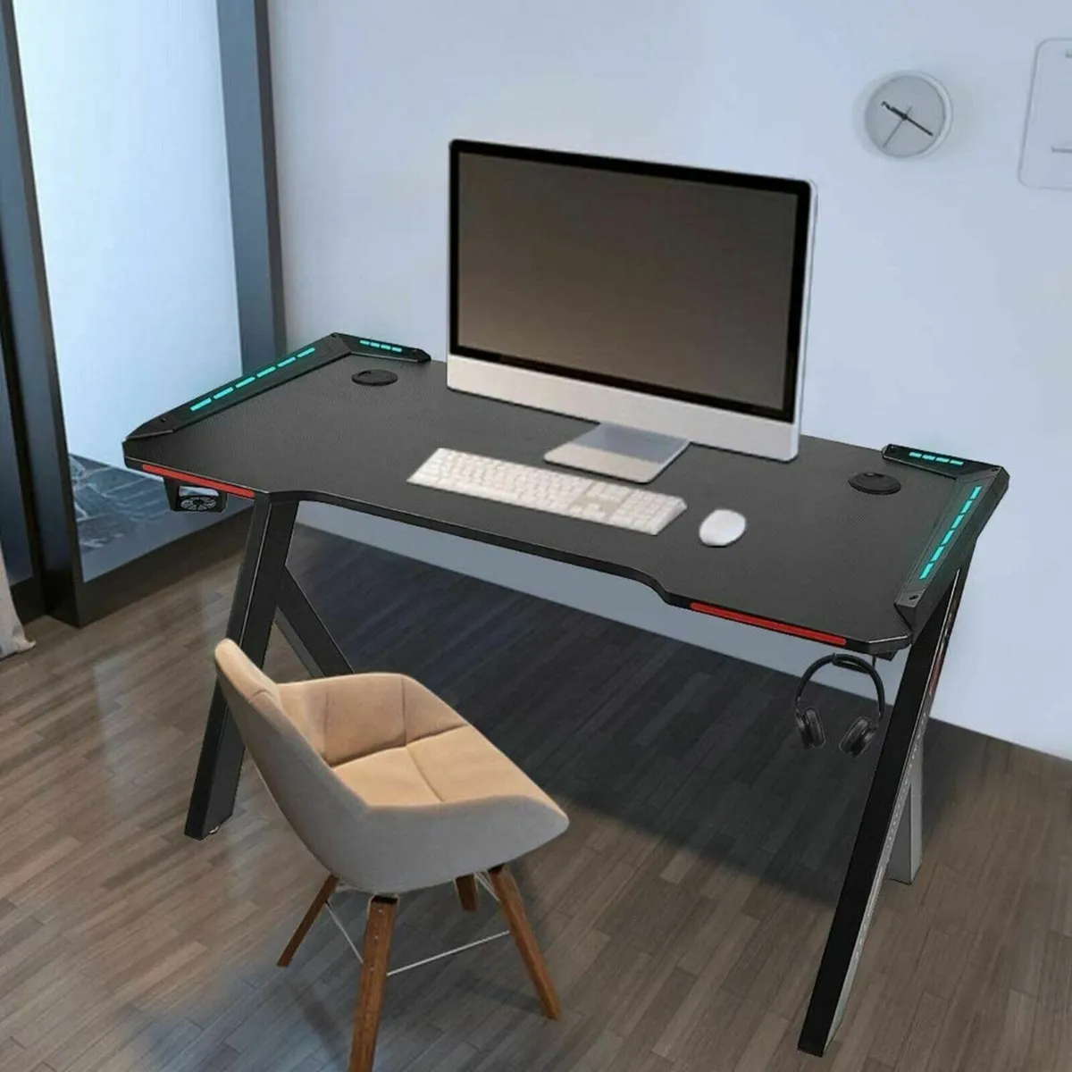 Office Gaming Desk with RGB LED Table - Image 3