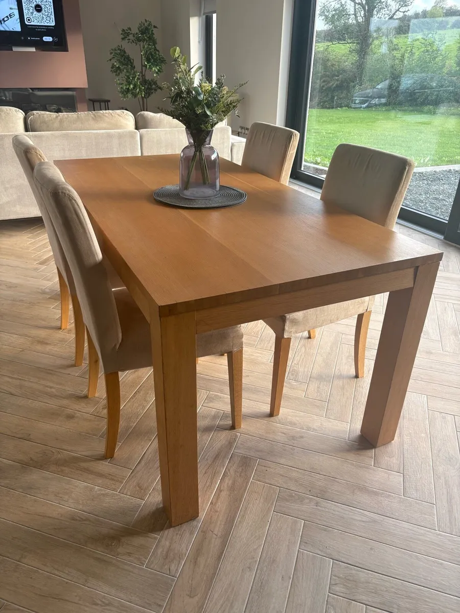 Solid Oak Table - Image 1