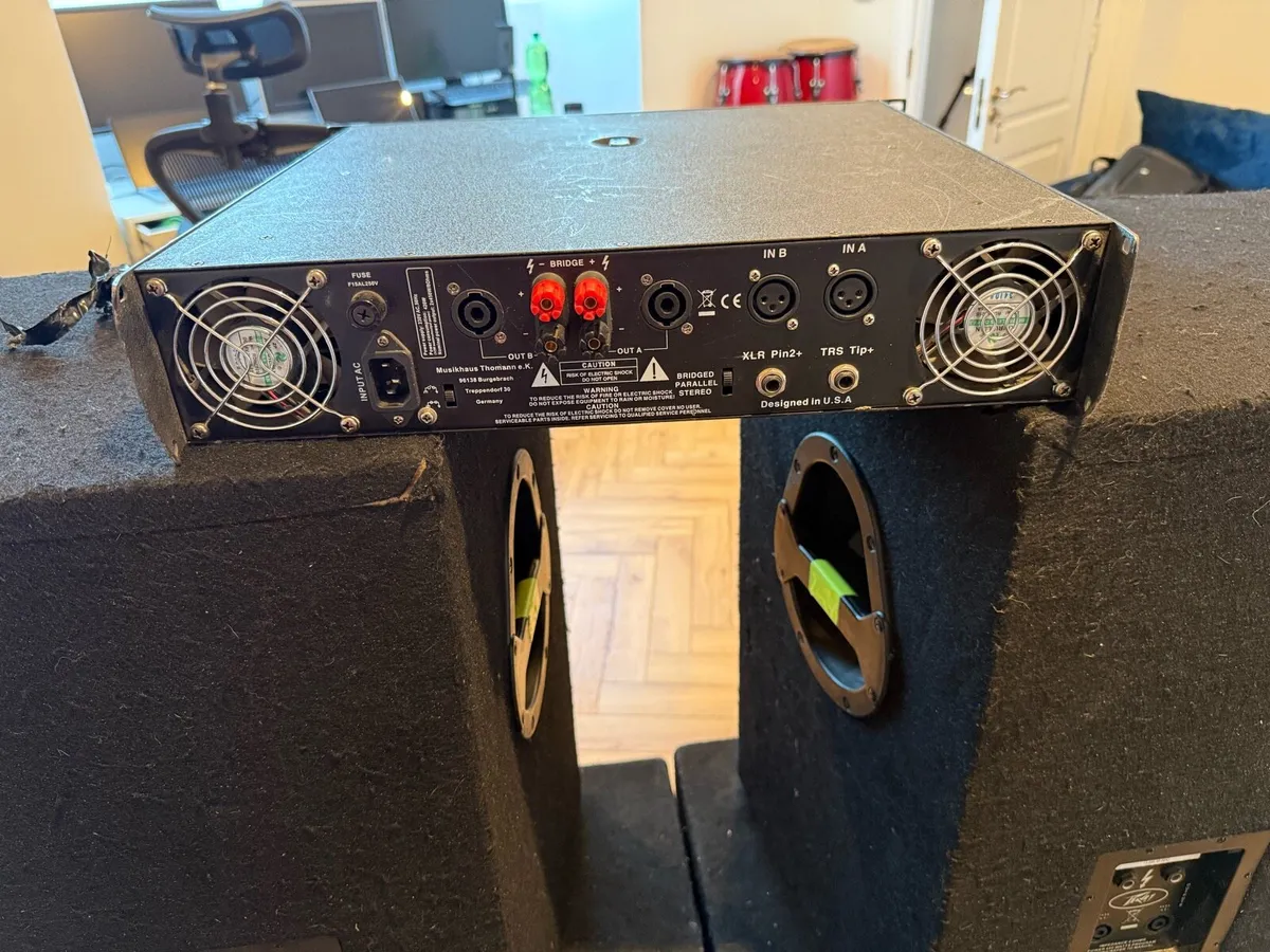 Peavey PA system complete, stands cables etc. - Image 3