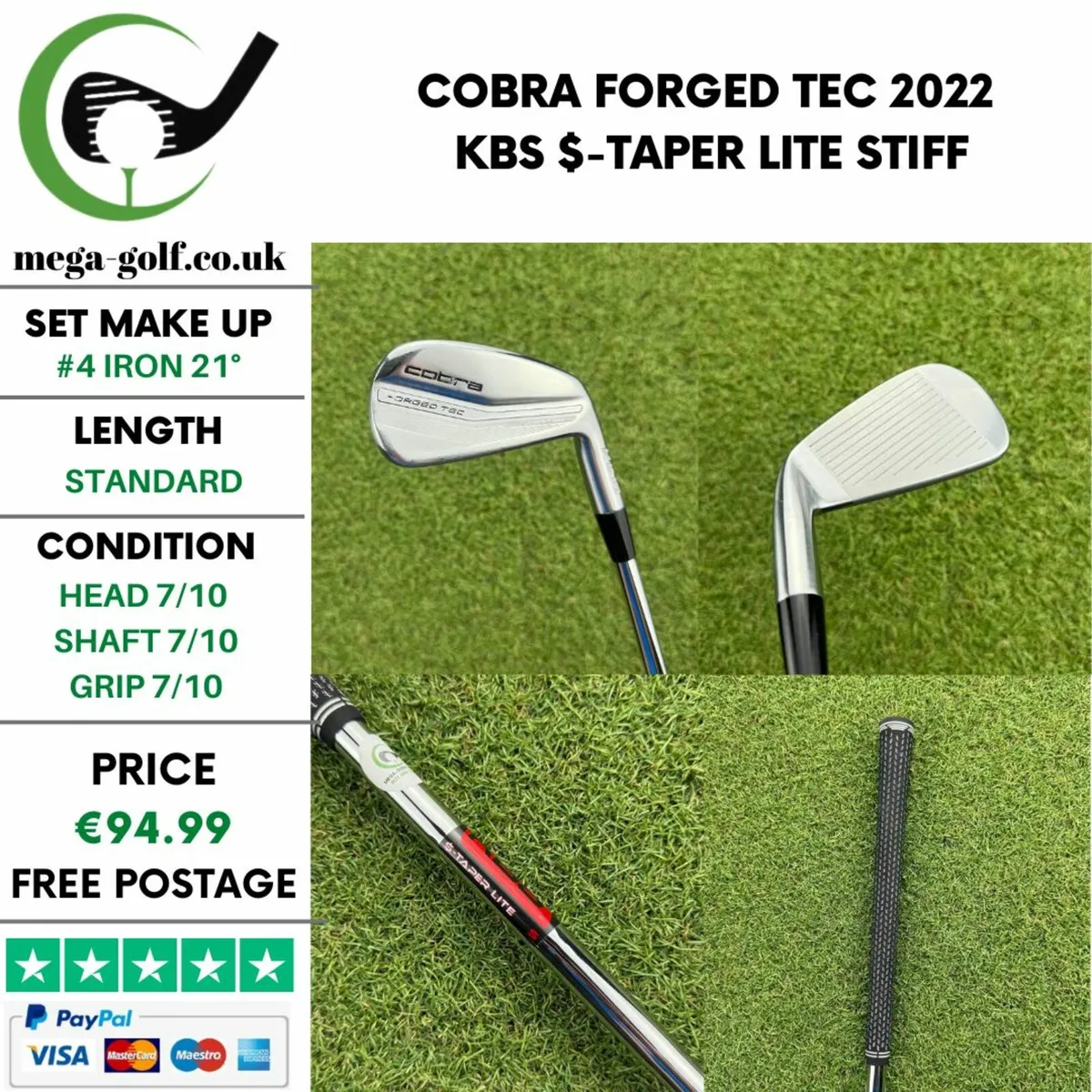 Cobra Forged Tec 2022 #4 Iron 21° / Stiff - Image 1