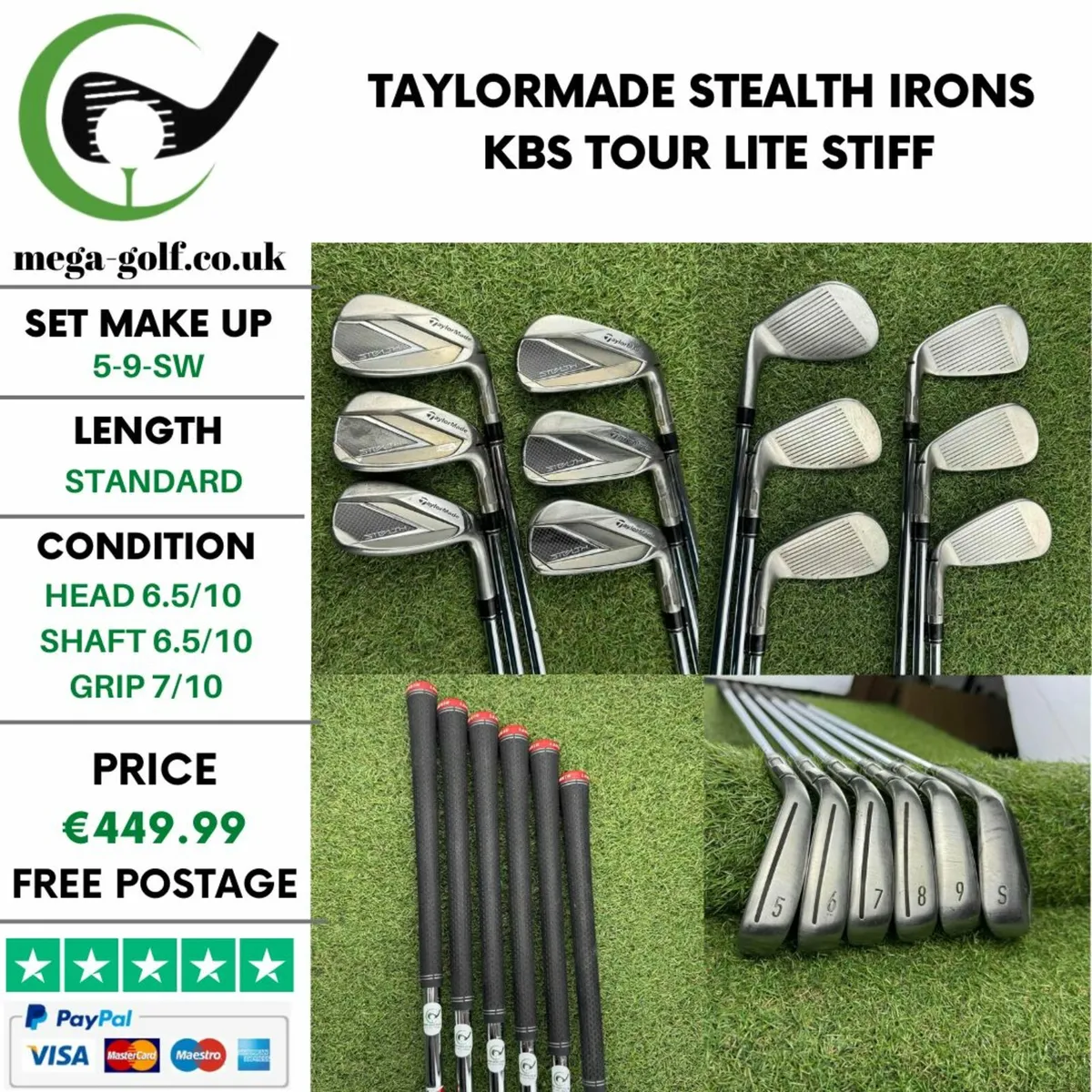 Taylormade Stealth Irons / 5-9-Sw / Stiff - Image 1