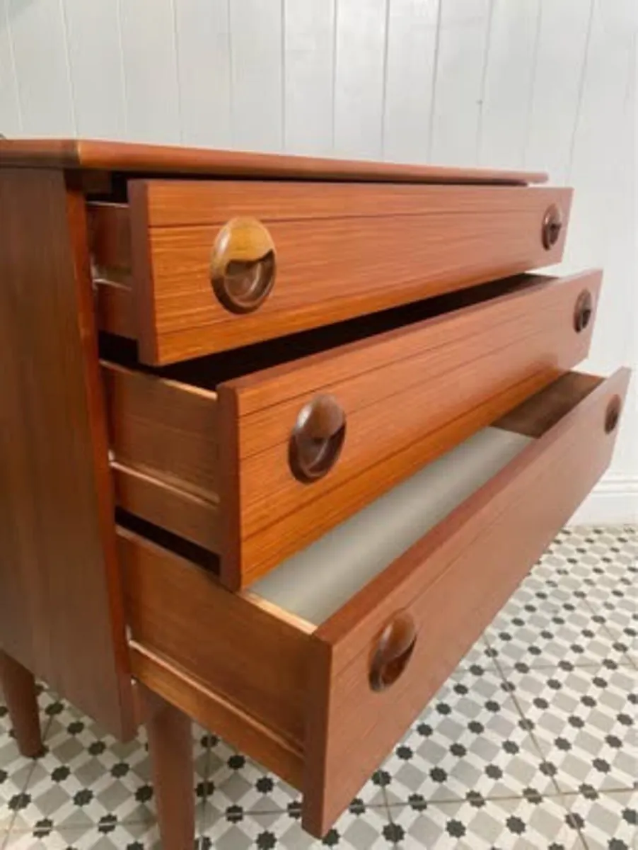 Mid Century MIDI Tallboy Chest of Drawers - Image 3