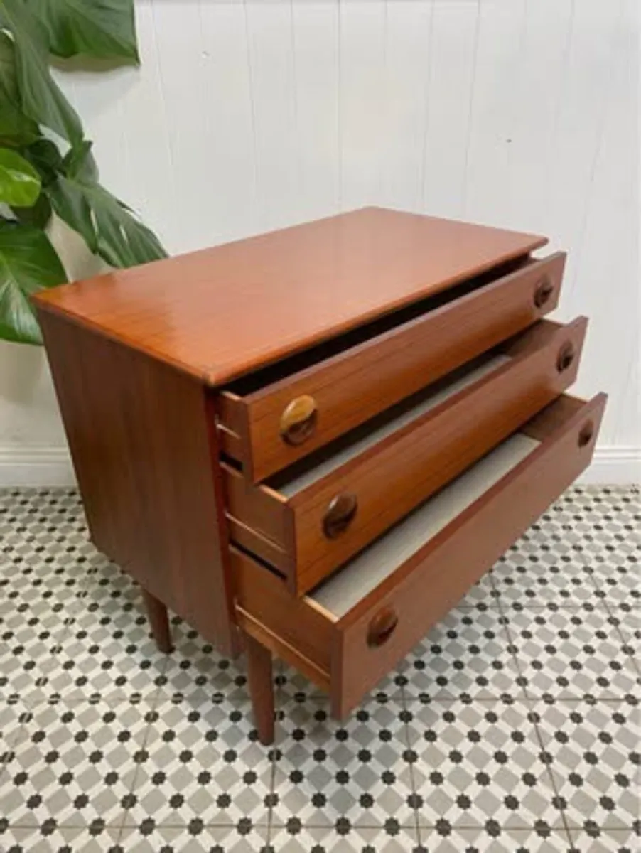 Mid Century MIDI Tallboy Chest of Drawers - Image 4