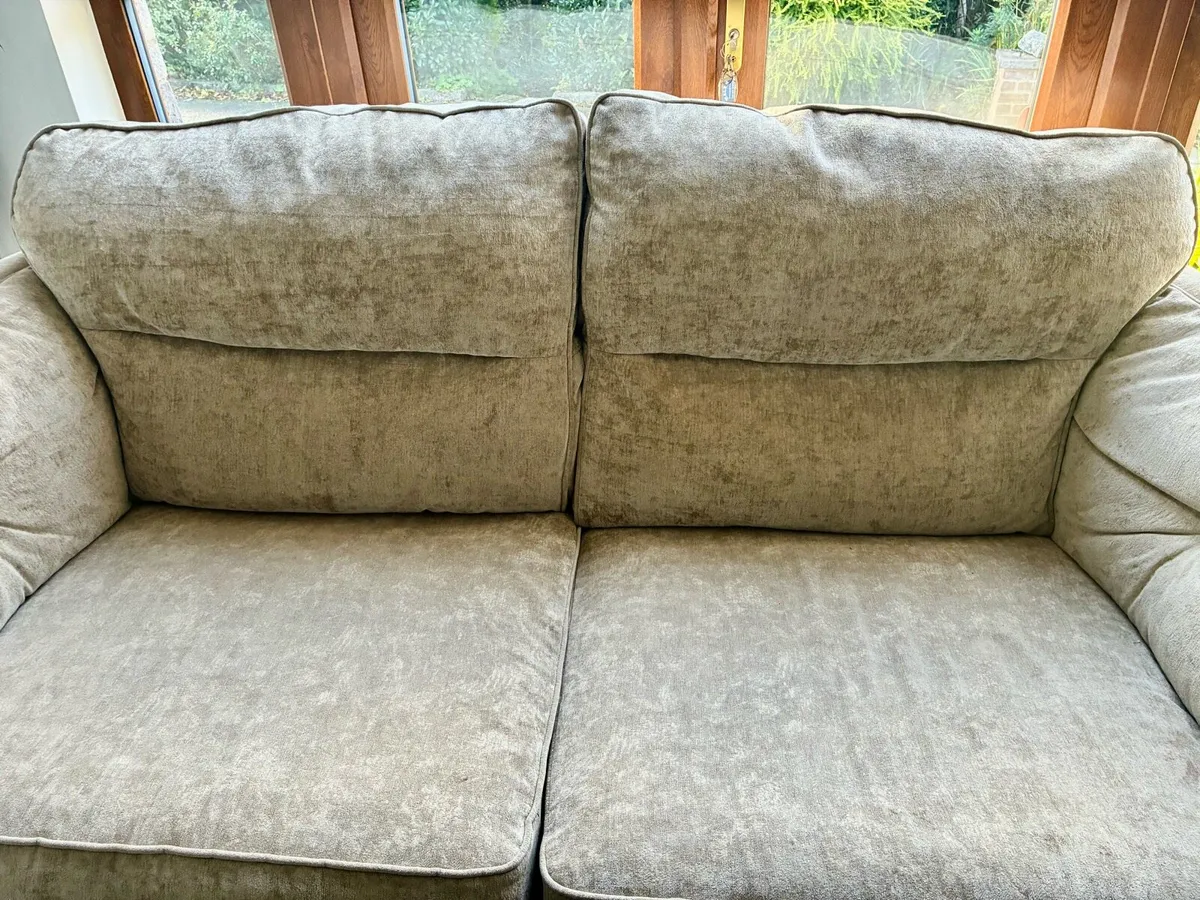 3 Seater Beige Fabric couch - Image 4