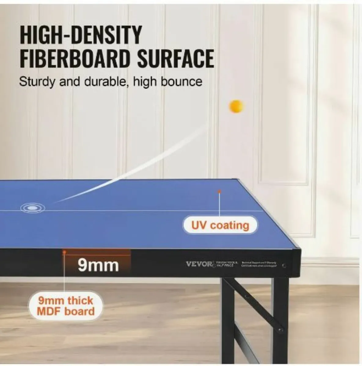 Ping Pong Table, Mid-Size Table Tennis - Image 3