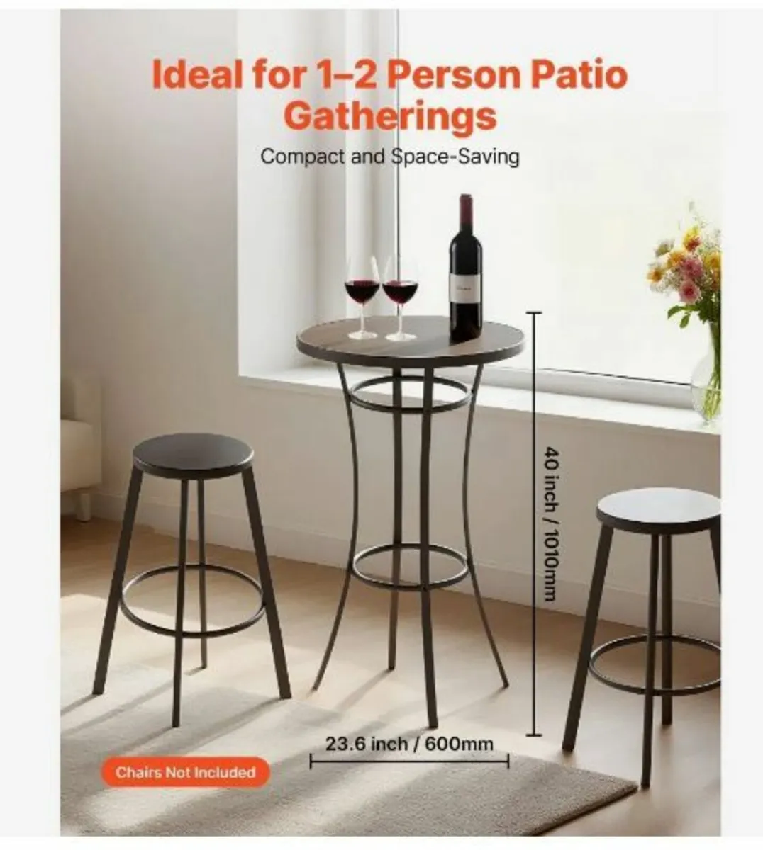 Outdoor Round Bar Table, 60 cm - Image 3