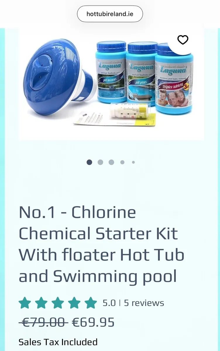 Hot tub and swimming pool chemical kit
