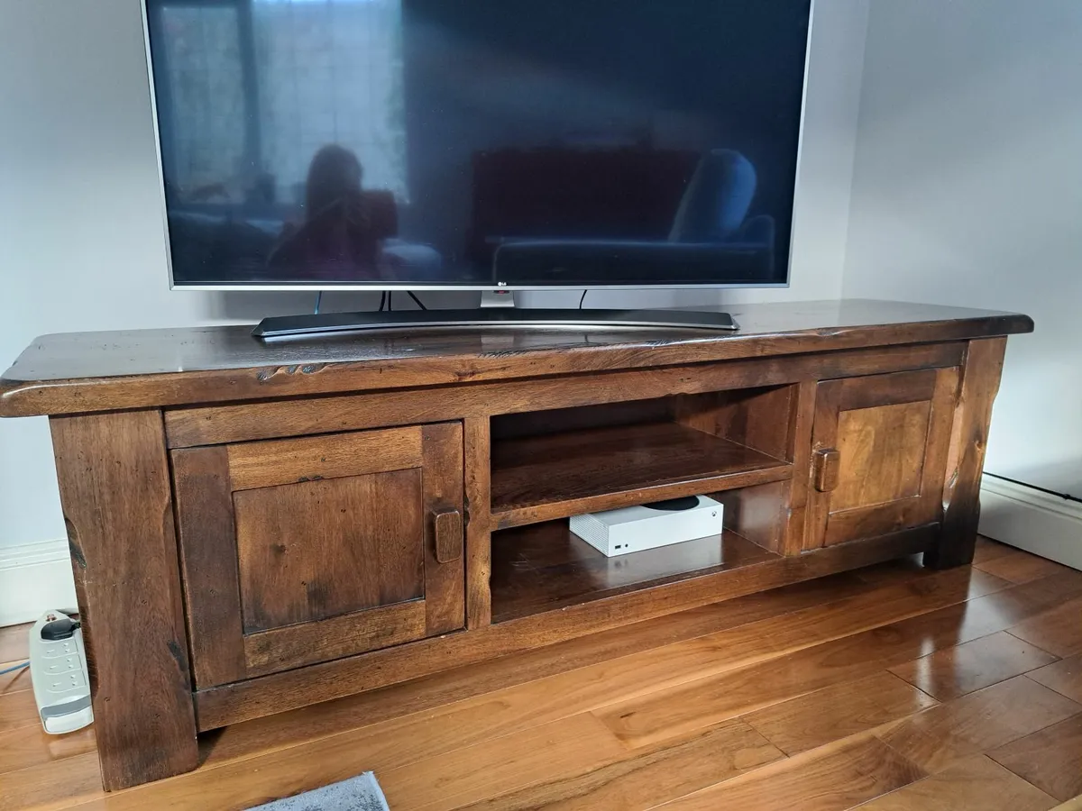 Solid Wood Large TV Media Stand Cabinet - Image 3