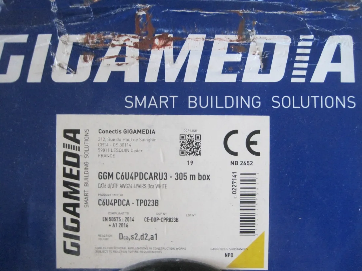 cat 6, 4 pair, ethernet UTP, data cable, 305m roll - Image 3