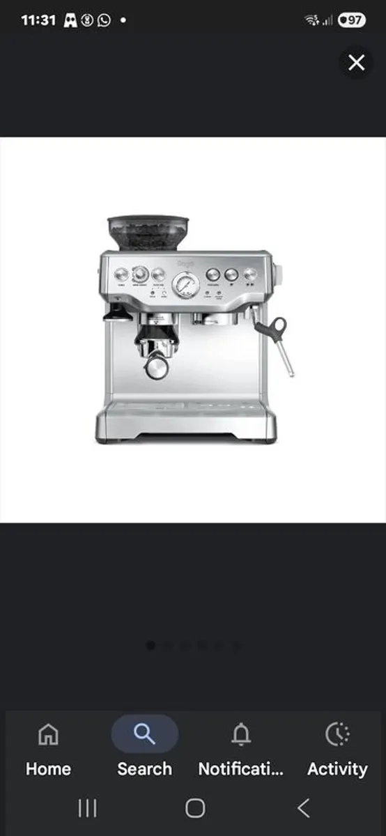 SAGE Barista Express Coffee Machine SES875BSS