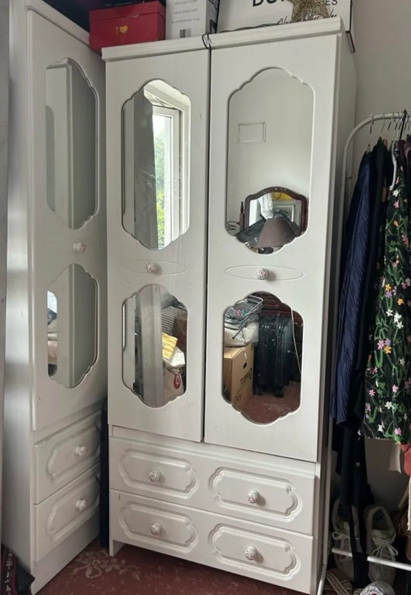 White children’s wardrobes x2 - Image 1
