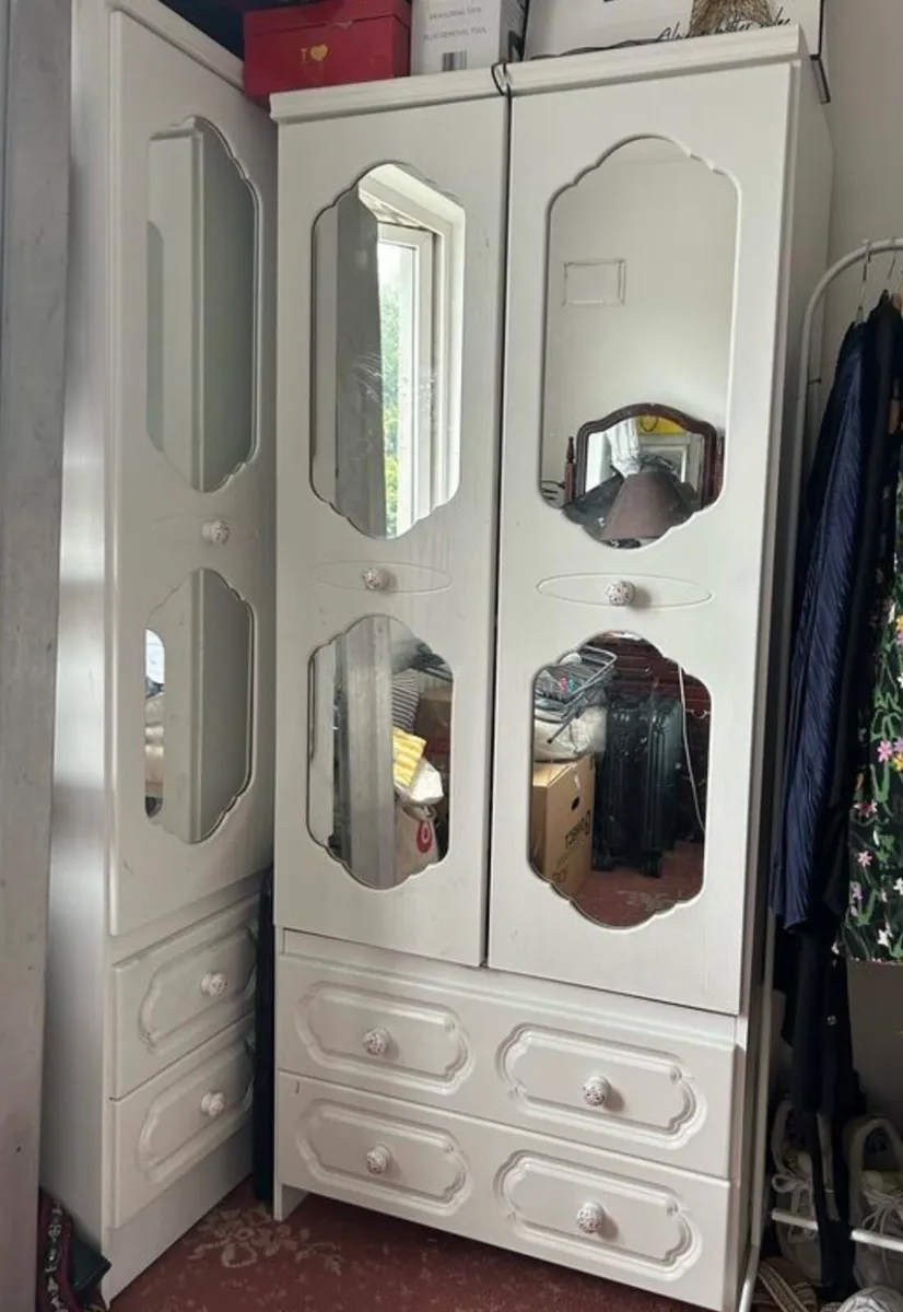 White children’s wardrobes x2 - Image 3