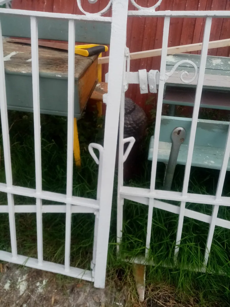 1940s Wrought Iron Double Gates - Image 2
