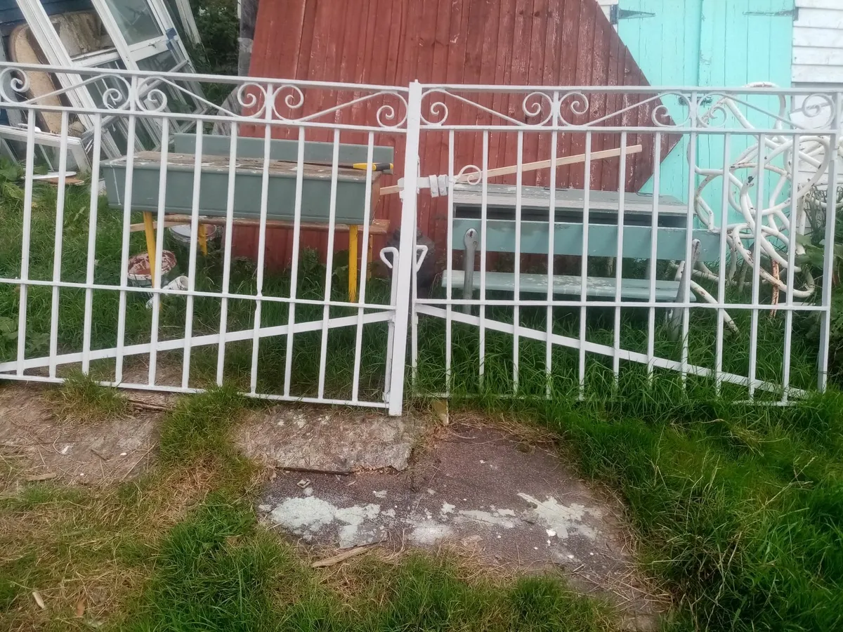 1940s Wrought Iron Double Gates - Image 3