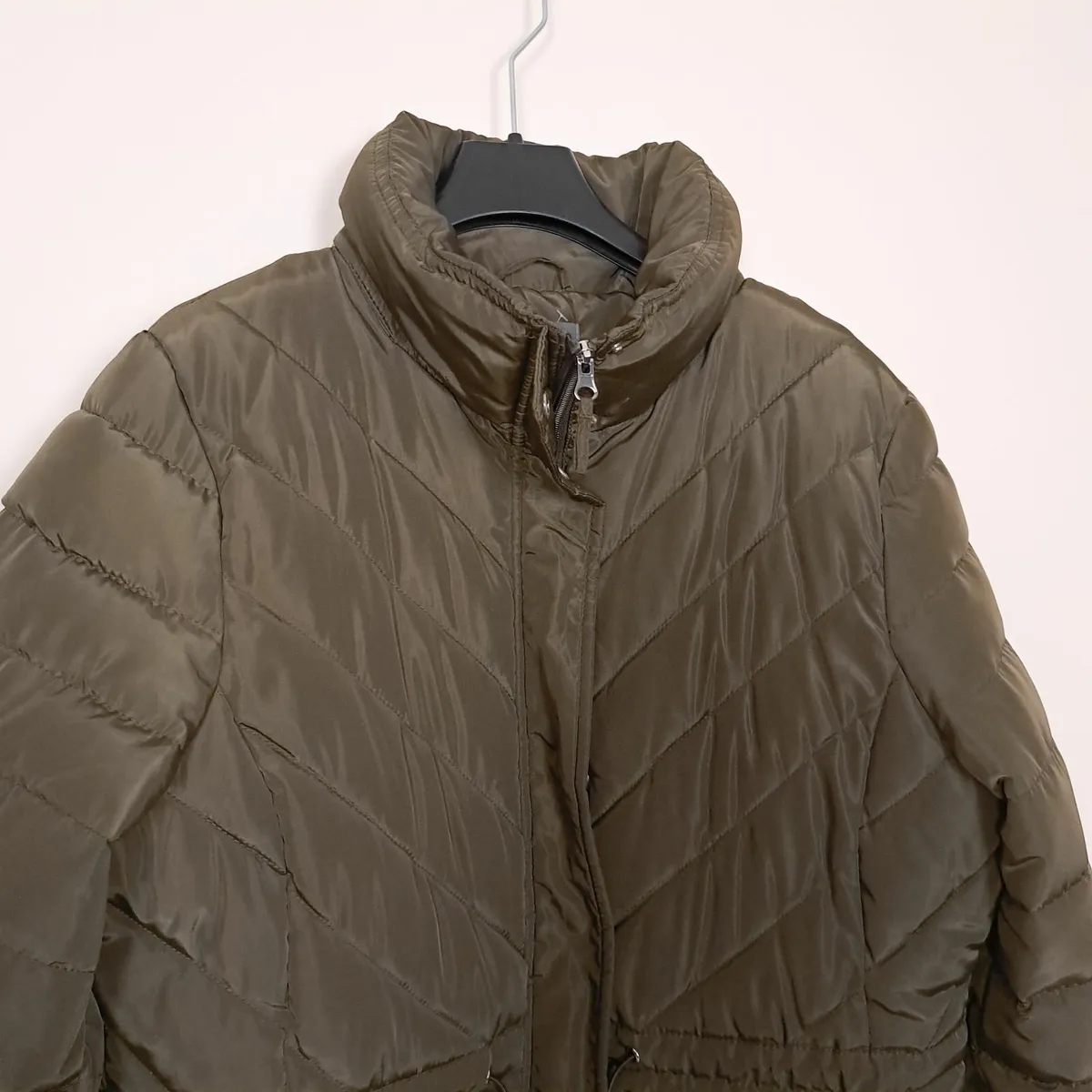 Principles Olive Green Khaki Puffer Long Coat 18UK - Image 2