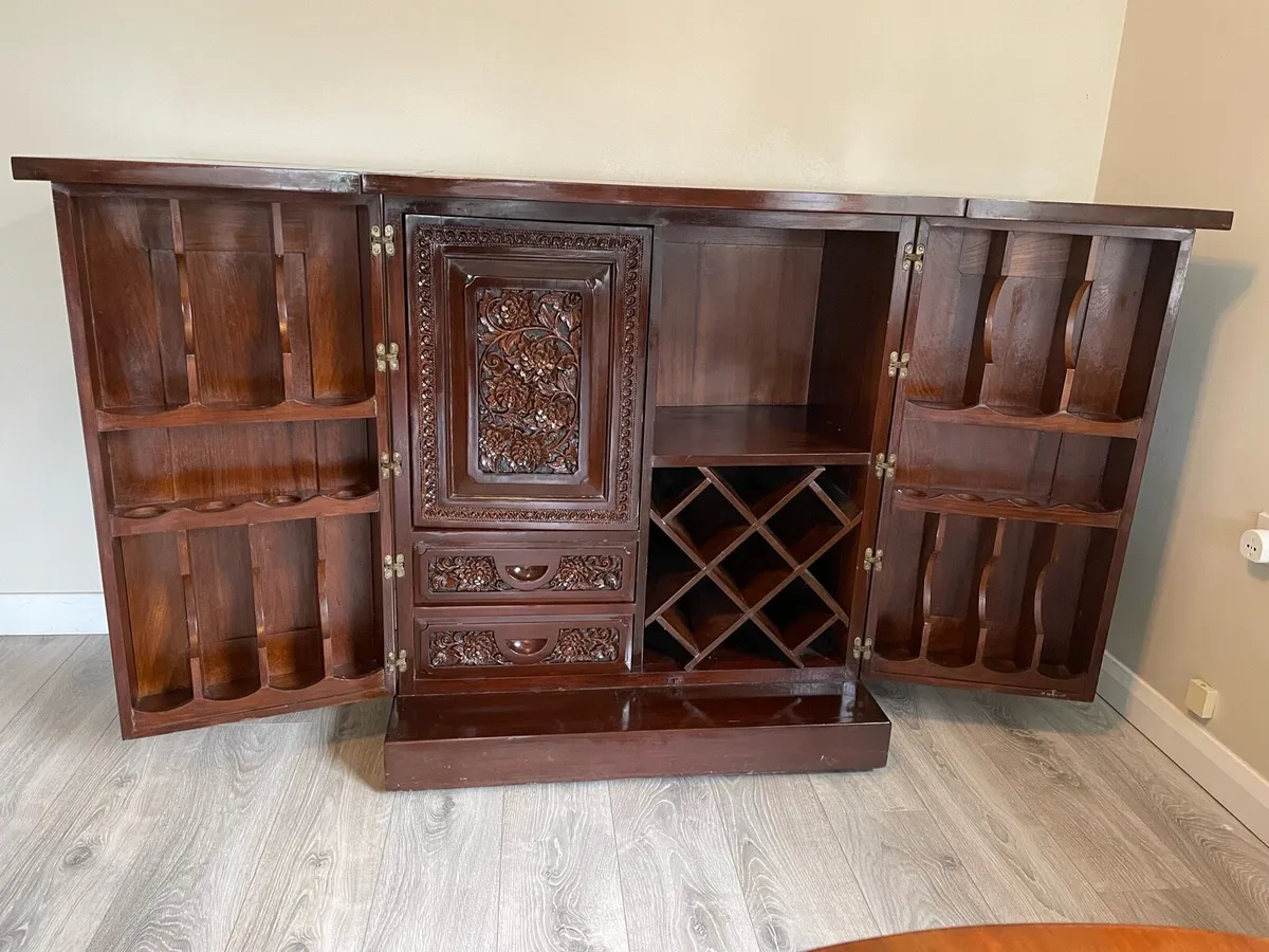 Wooden carved bar, amazing Chinese unit - Image 2