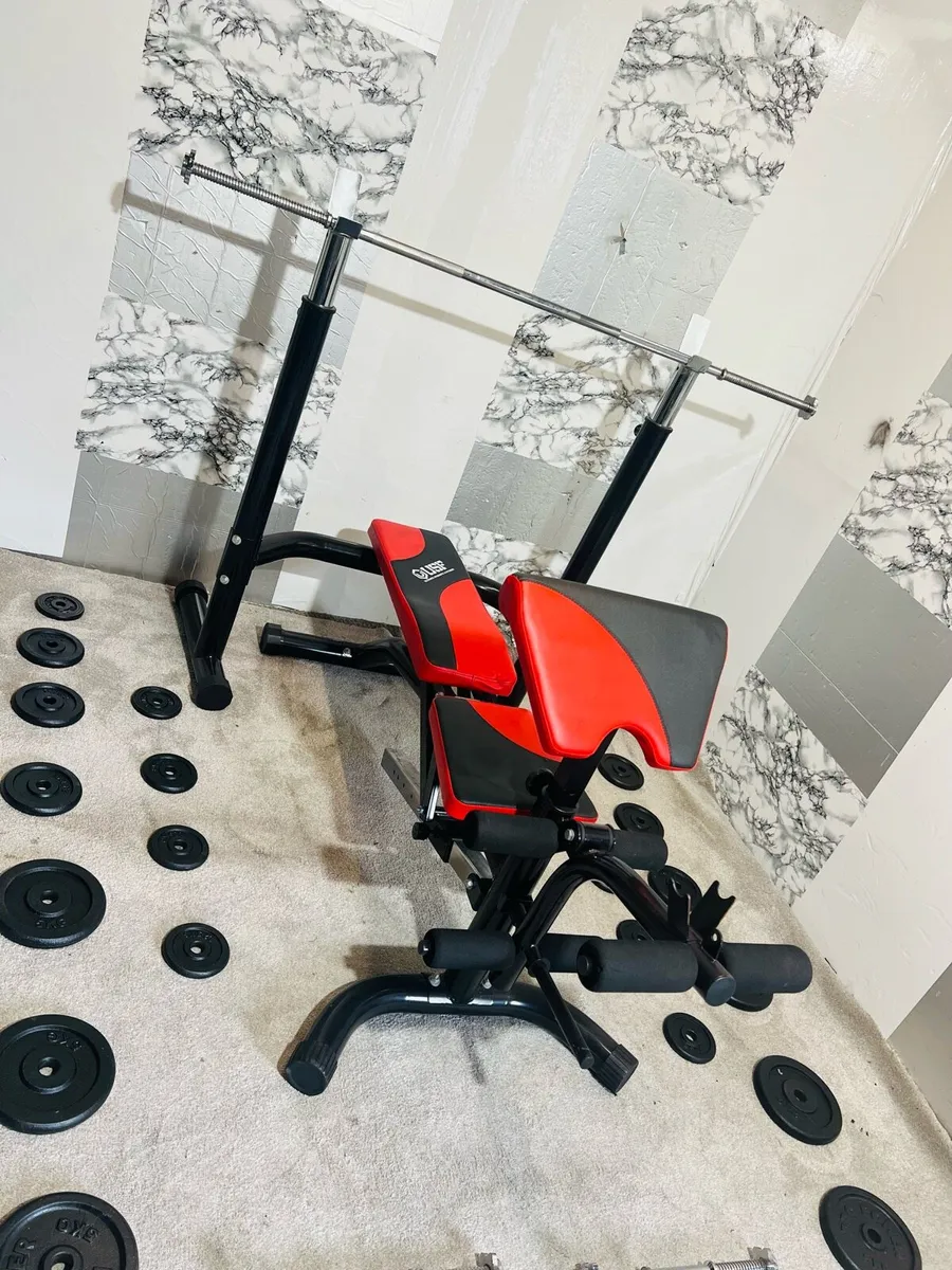 USF LARGE  BENCH 100KG WEIGHTS BARBELL DUMBBELLS - Image 3