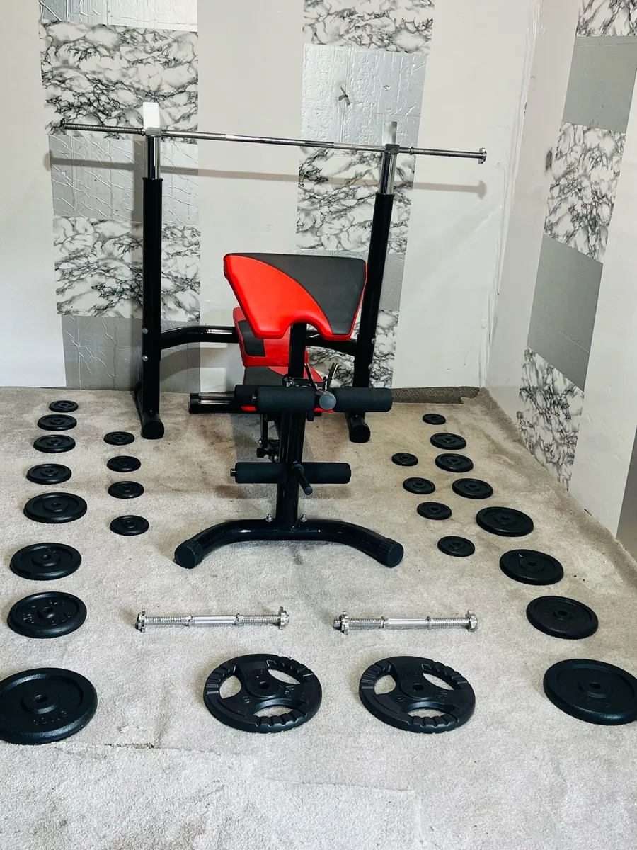USF LARGE  BENCH 100KG WEIGHTS BARBELL DUMBBELLS - Image 2