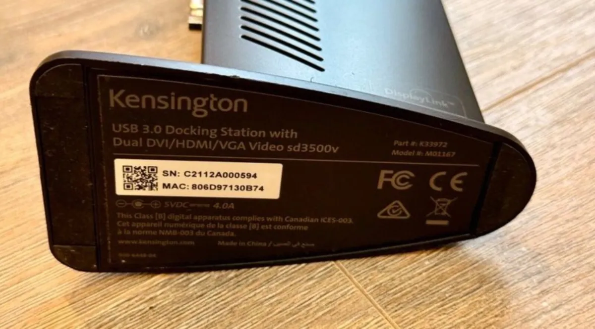 Kensington USB 3.0 Dual Display Docking Station - Image 3