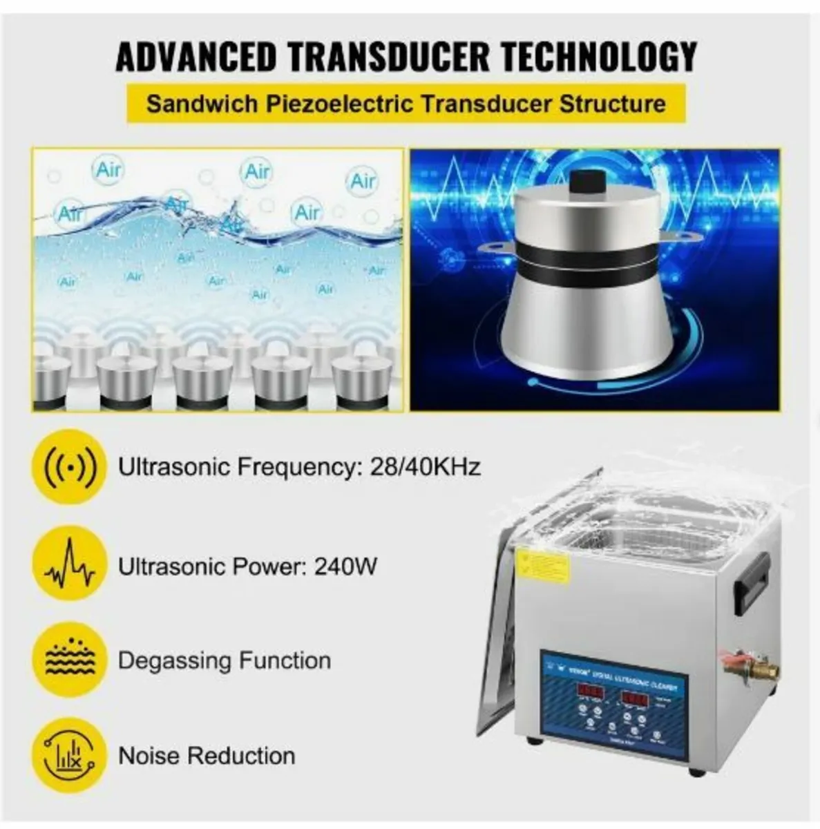 10L Ultrasonic Cleaner Dual Frequency - Image 4