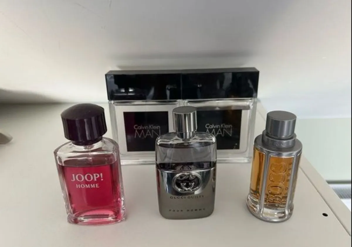 Mens Perfume - Gucci Guilty, Hugo Boss The Scent For Him, Calvin Klein MAN, Joop! Homme
