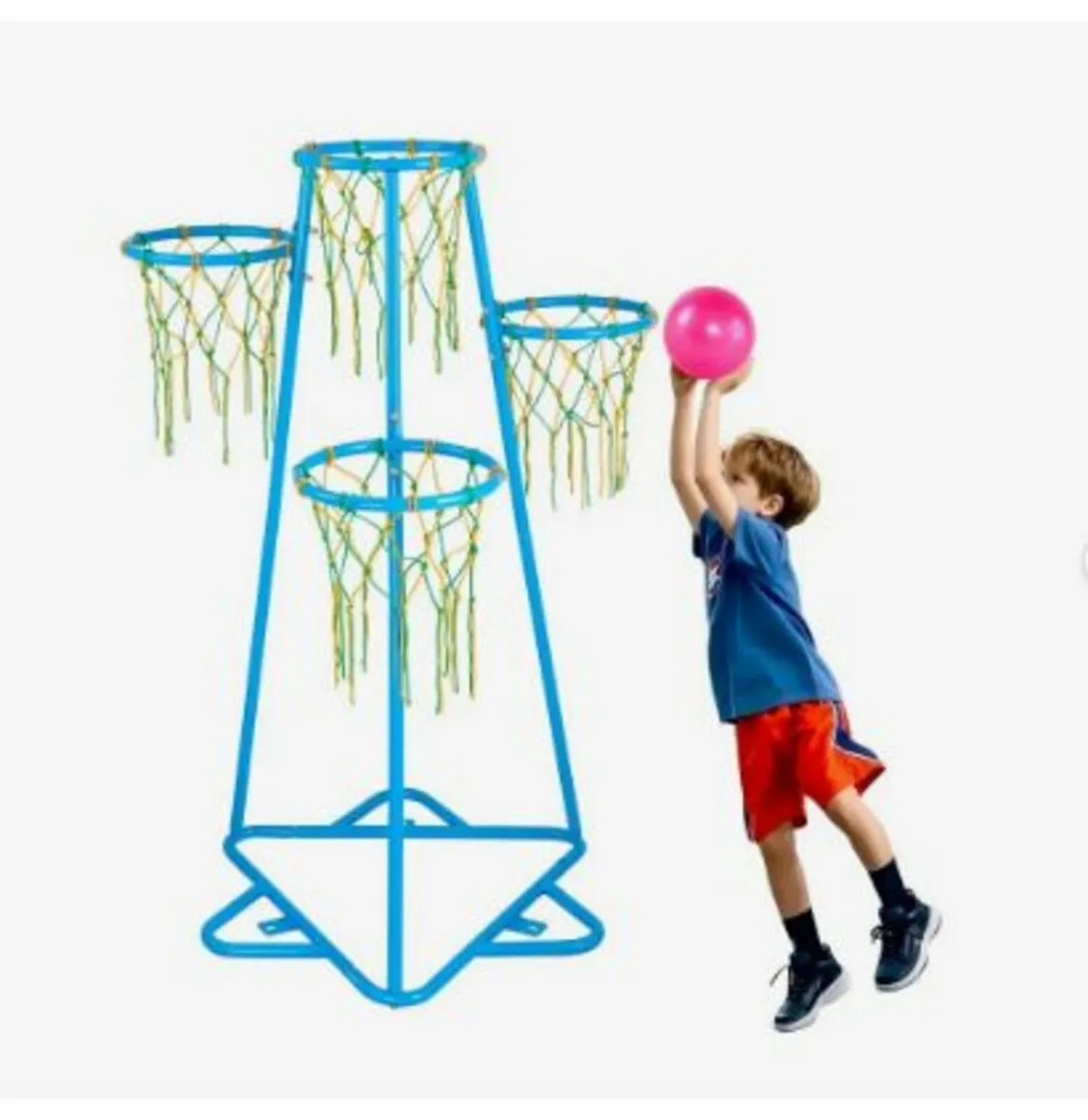 Kids Basketball Hoop, 4-Hoop Child - Image 1