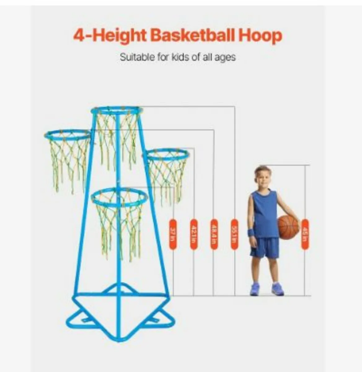 Kids Basketball Hoop, 4-Hoop Child - Image 2