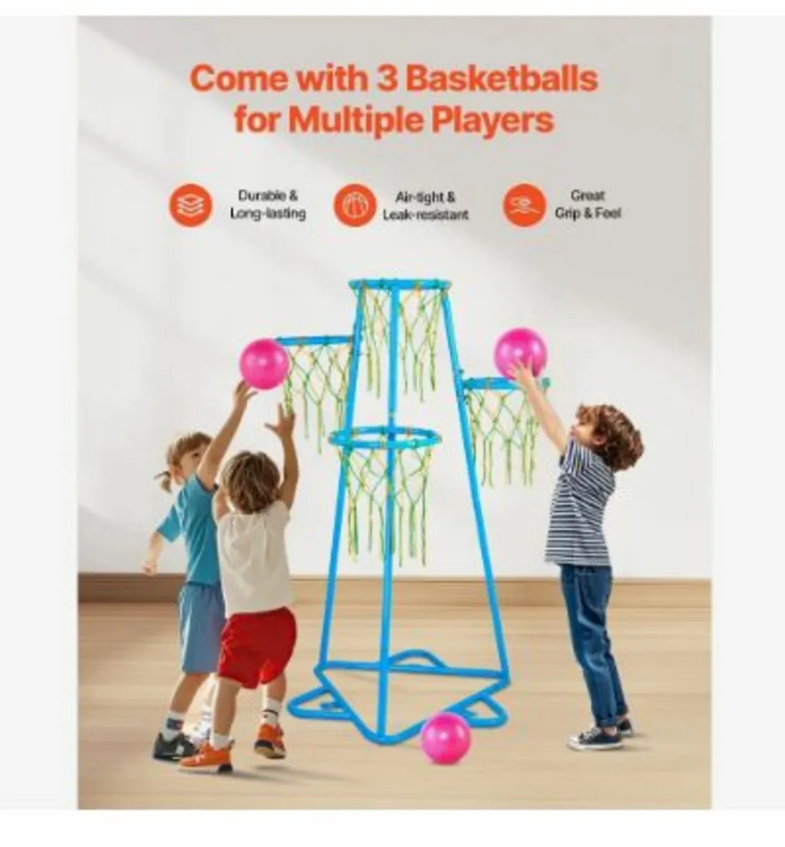 Kids Basketball Hoop, 4-Hoop Child - Image 3