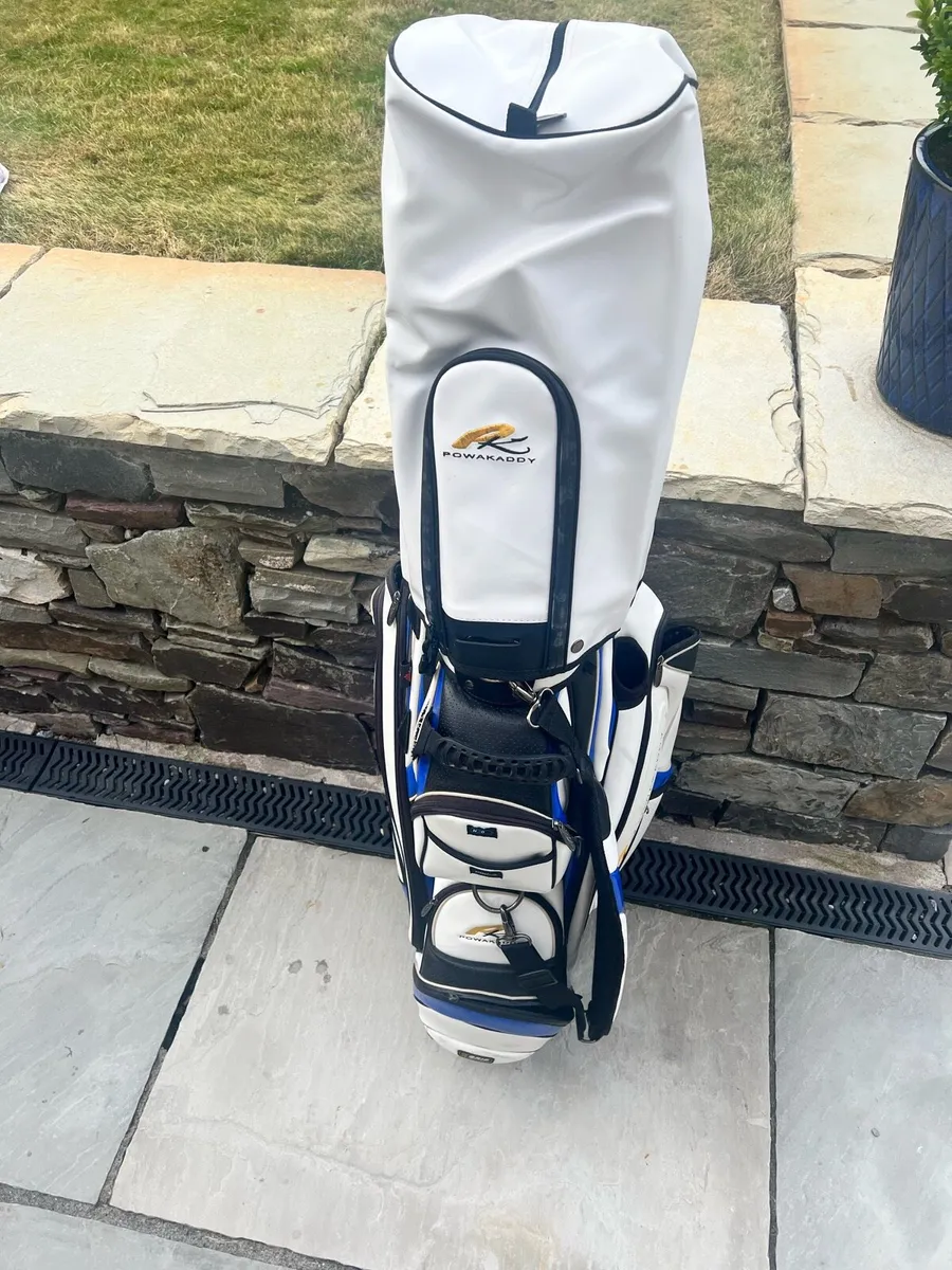 Golf bags and push trolley - Image 2