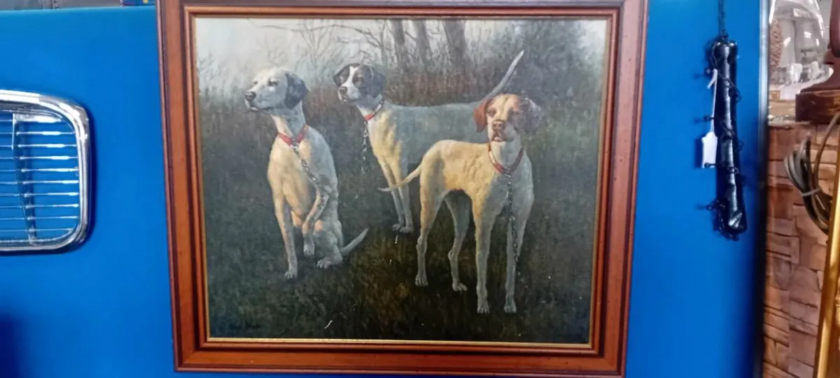 Original Oil Painting Of Pointer Dogs - Image 1